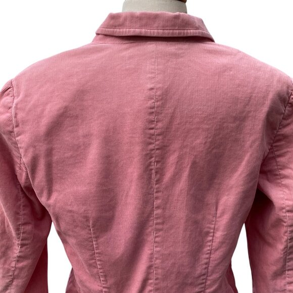 Talbots Corduroy Blazer Jacket Pink Ballet Girly Barbiecore Feminine Coquette -8 - Picture 9 of 14